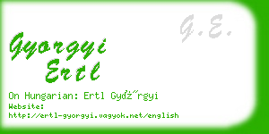 gyorgyi ertl business card